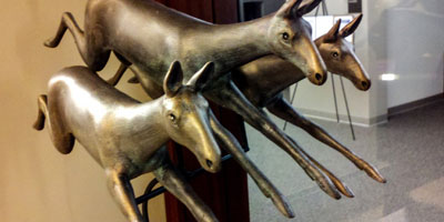Bronce Sculpture of Three Deer